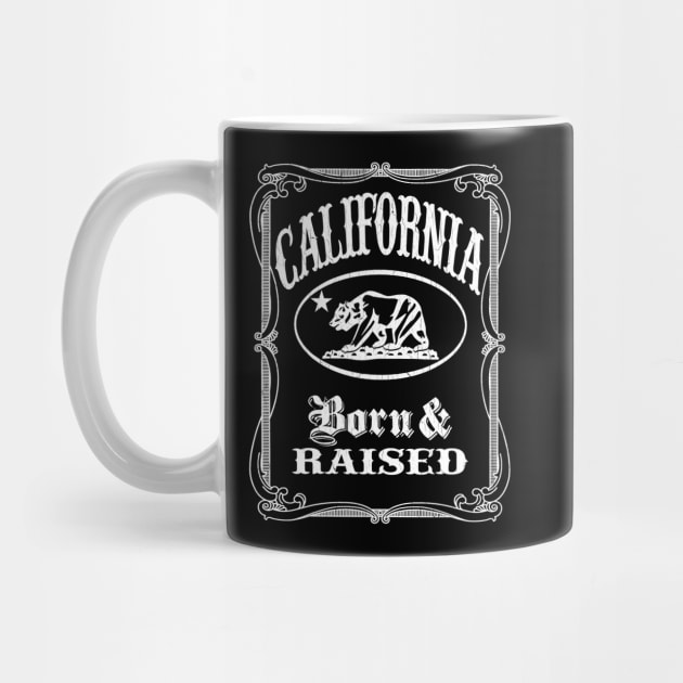 California Born & Raised (distressed vintage look) by robotface